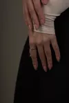 Каблучка срібна із кулькою на ланцюжку 000482