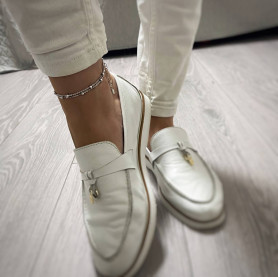 Браслет срібний на ніжку з кульками подвійний 006336