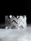 Серьги - каффы с цирконием бриллиантовой огранки Корона