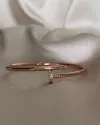 Браслет золотой жесткий Гвоздь 925°
