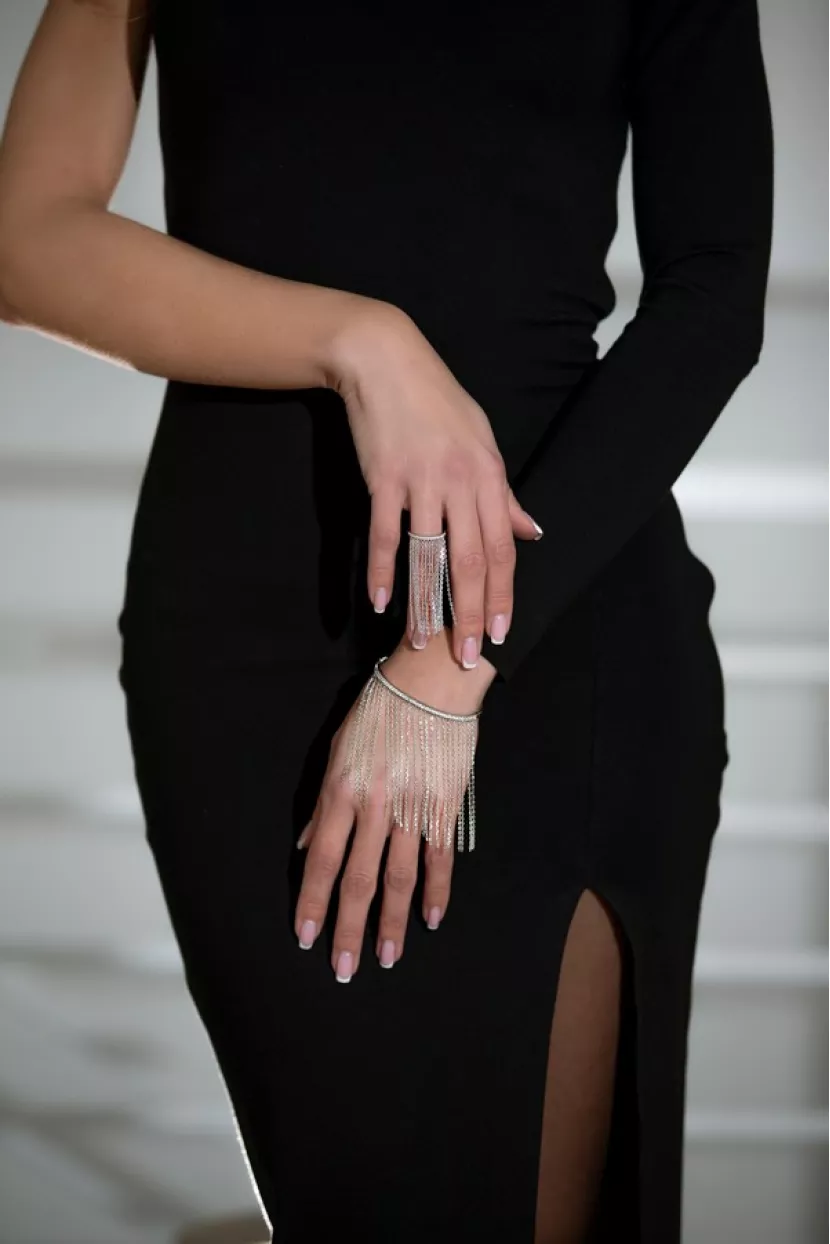 Кольцо серебряное Exclusilver 925 проба с цепочками