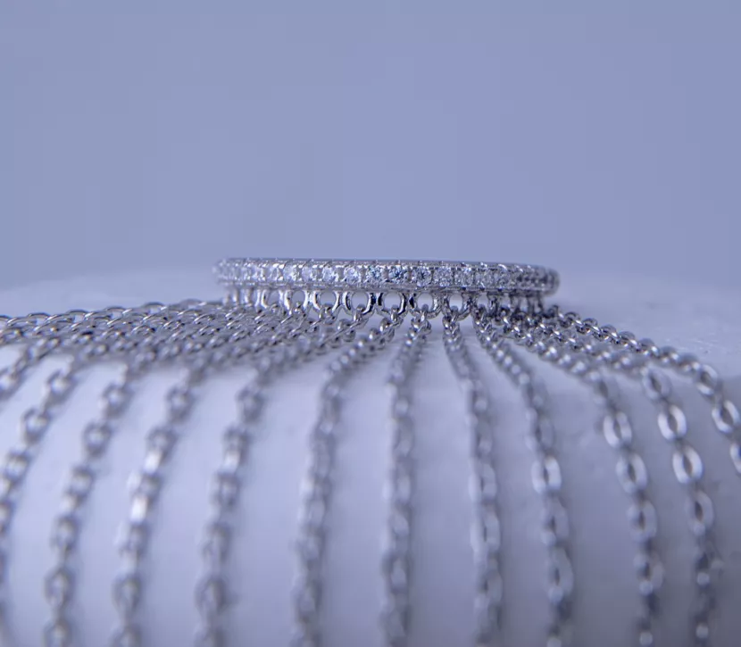 Кольцо серебряное Exclusilver 925 проба с цепочками