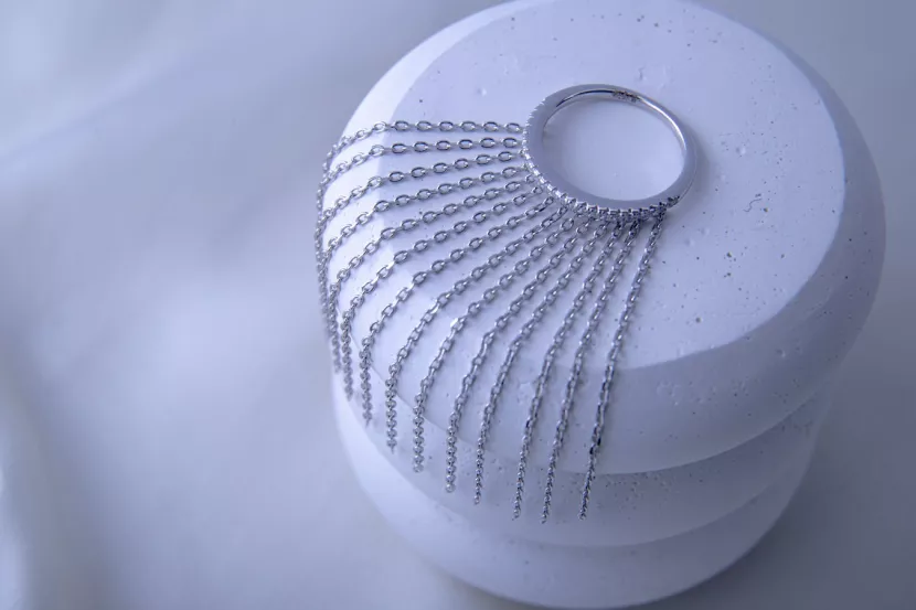 Кольцо серебряное Exclusilver 925 проба с цепочками