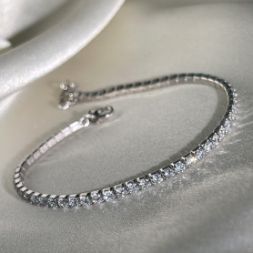 Браслет срібний інкрустований камінням 925°