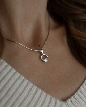 Підвіс срібний з обертаючимся цирконієм діамантового огранювання