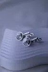 Серьги серебряныес цирконием бриллиантовой огранки 002870