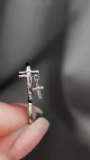 Сережки срібні з хрестиками 006370