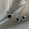 Срібні сережки з оніксом EXCLUSILVER 925 проби