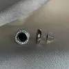 Срібні сережки з оніксом EXCLUSILVER 925 проби