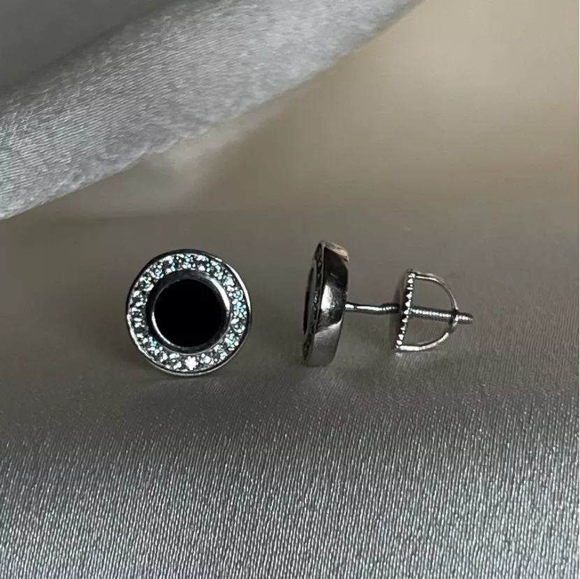 Срібні сережки з оніксом EXCLUSILVER 925 проби