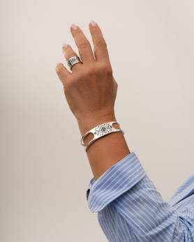 Браслет срібний Вишиванка регульований 19-21 розмір