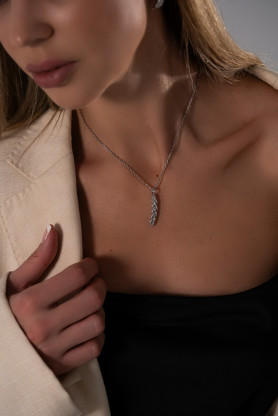 Срібне кольє Колосок 006514