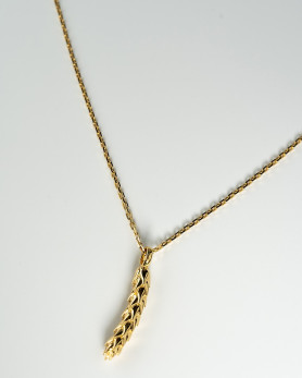 Срібне кольє у позолоті Колосок 006513