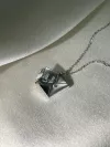 Срібне кольє Конверт I love you