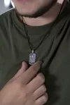Підвіс срібний Герб з молитвою 006506