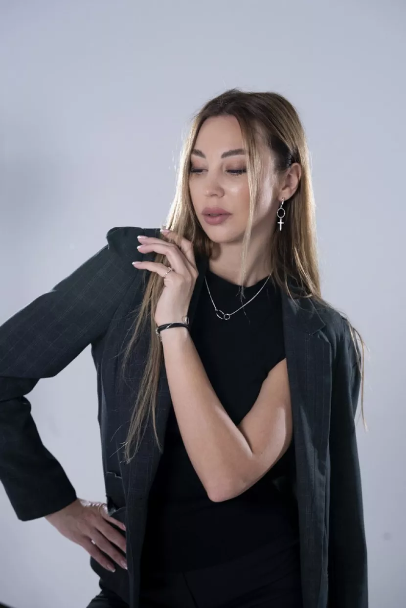 Сережки срібні з хрестом 006500