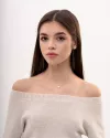 Серебряные сережки-протяжки с жемчугом 006436