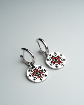 Сережки срібні Вишиванка