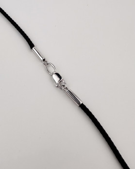 Шнурок із срібною застібкою 006656