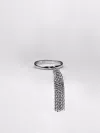 Каблучка срібна із ланцюжками 006602