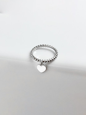 Каблучка срібна Серце 006550