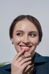 Каблучка срібна із золотою пластиною Лимон 006623