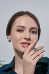 Каблучка срібна із золотою пластиною Лимон 006623