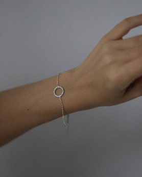 Браслет срібний Мерехтливе колечко