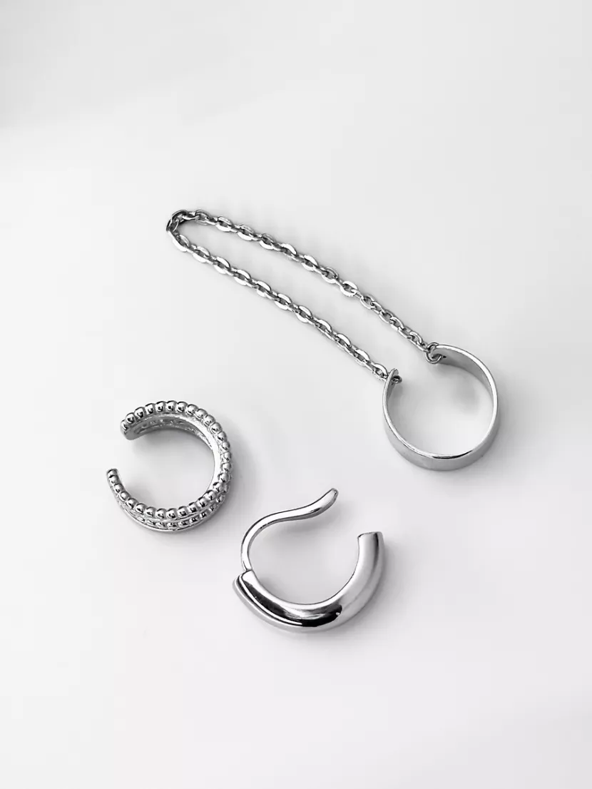 Серьги - каффы серебряные Exclusilver 006632
