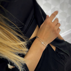 Браслет срібний з хрестиками 925°