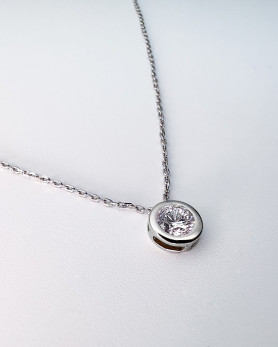 Кольє з цирконієм діамантового огранювання 6 мм 005136