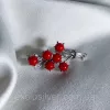 Брошь серебряная Ветка калины с натуральным коралом
