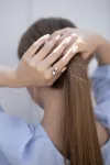 Каблучка срібна з кулями 000488