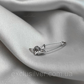 Булавка - шпилька срібна Янгол