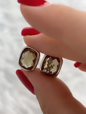 Серьги серебряные с Султанитом 002813