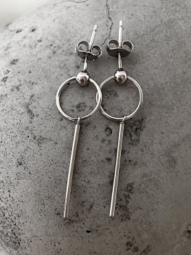 Сережки срібні безкамінні Коло 002953