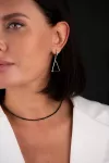 Серьги серебряные асиметричные Геометрия 002985