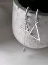 Серьги серебряные асиметричные Геометрия 002985