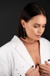 Серьги серебряные асиметричные Геометрия 002985