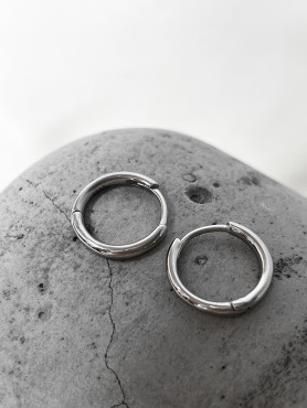 Сережки — кільця срібні 1,5см 003389