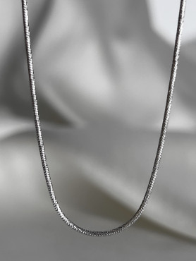 Ланцюжок срібний снейк з алмазною насічкою 005322