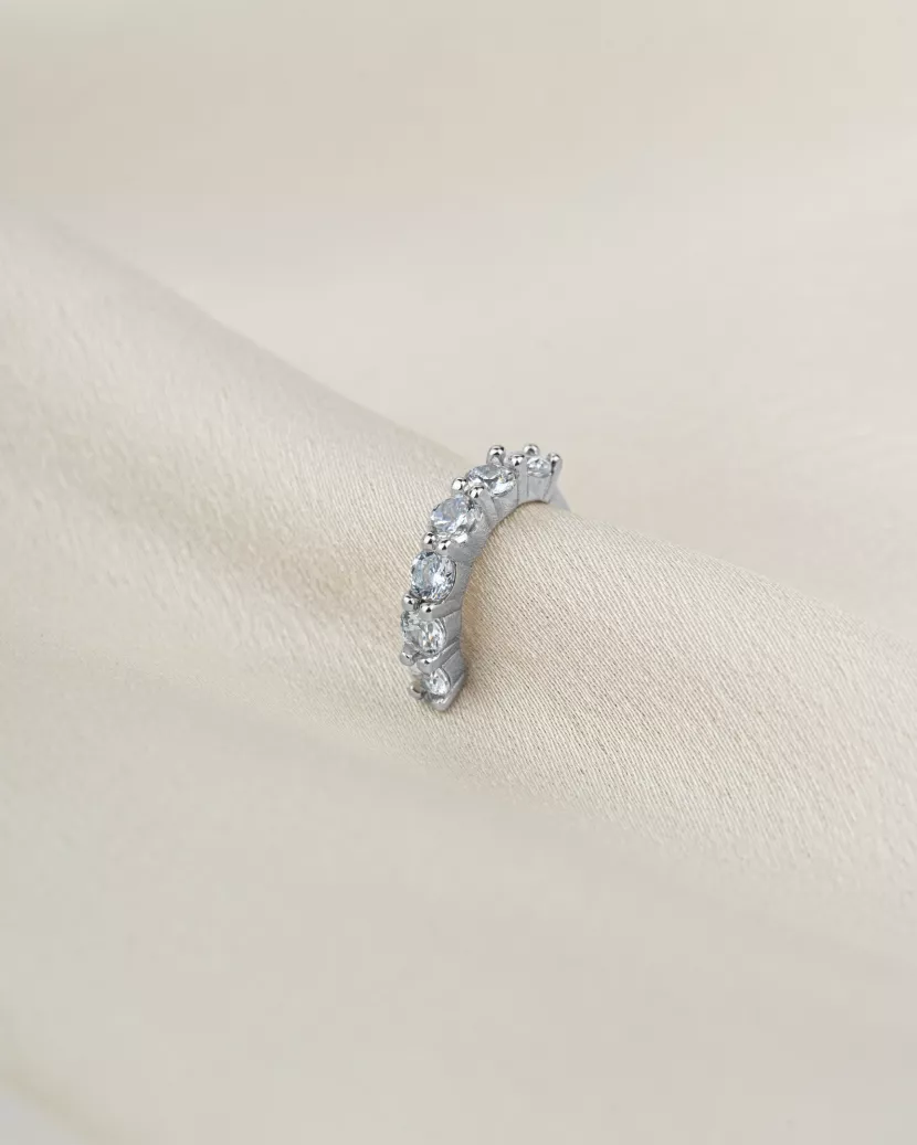 Сережка - кафа з цирконієм діамантового огранювання 006631