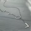 Кольє срібне LOVE