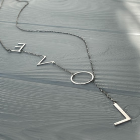 Кольє срібне LOVE