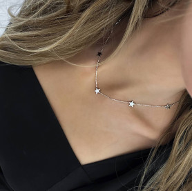 Срібне кольє із зірочками