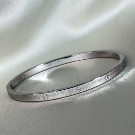 Браслет срібний жорсткий Love 000146