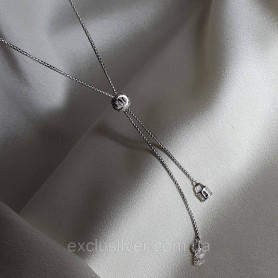 Кольє - трансформер срібне з ключиком і замочком