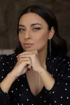 Каблучка срібна фалангова кульками 000771