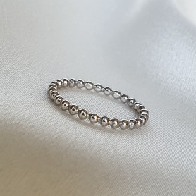 Каблучка срібна фалангова кульками 000771