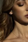 Сережки - кафи срібні асиметричні Метеорити